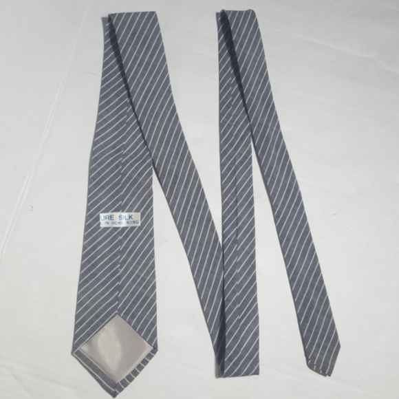 Vintage 60s Raw Silk Men’s Tie - Picture 4 of 10